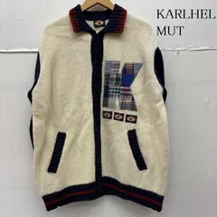 カールヘルム 刺繍 パッチワ－ク チェック ワッペン カーディガン メンズ L ISItems【USED】【古着】【中古】50160953のサムネイル