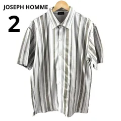 【中古】JOSEPH HOMME ストライプ 半袖シャツ ニット 2 日本製のサムネイル