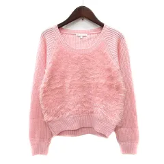 プロポーション ボディドレッシング PROPORTION BODY DRESSING ニット セーター 長袖 シャギー 2 M ピンク /MNのサムネイル