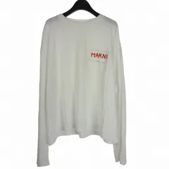 マルニ MARNI コットンロゴスウェットシャツ 刺繍パッチ Tシャツ カットソー 長袖 48 白 ホワイト HUMU0325X1のサムネイル