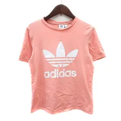 アディダスオリジナルス adidas originals カットソー Tシャツ クルーネック ロゴプリント 半袖 L コーラルピンク /MNのサムネイル
