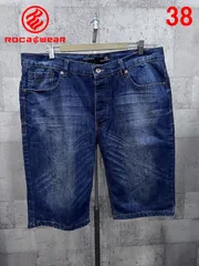 ロカウェア デニム ハーフパンツ 38 ROCAWEAR ショーツ ヒップホップ ストリート B系のサムネイル