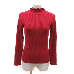 プロポーション ボディドレッシング PROPORTION BODY DRESSING ニット カットソー リブ 長袖 F 赤 レッド /MSのサムネイル