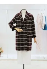 イッミシャ itMICHAA ツイード CHECK コート 55 66サイズのサムネイル