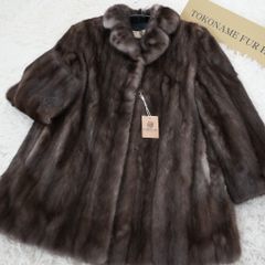 タグ付き】 サガミンク サファイア ベルビジョン リアルファー コート