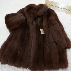 肉厚 ブラウン染め サファフォックス コート 狐 Brown Dyd Fox Coat - SAGA FOX Genuine Vintage Fur Japan