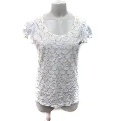 ツモリチサト TSUMORI CHISATO カットソー 半袖 総柄 2 M 白 ホワイト /YIのサムネイル
