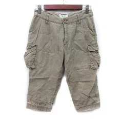 N.Natural Beauty Basic N.ナチュラルビューティーベーシック カーゴパンツ クロップド 麻 リネン M 緑 カーキ /YIのサムネイル