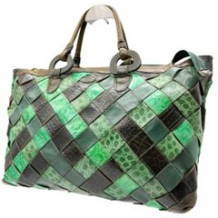カルミナカンプス トートバッグ パッチワーク イタリア製 本革 レザー 