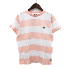 ニューバランス NEW BALANCE カットソー Tシャツ クルーネック ボーダー 半袖 M ピンク /MNのサムネイル