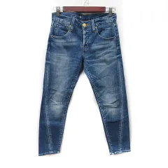 リーバイス Levi's スキニーパンツ デニム ジーンズ ボタンフライ ダメージ加工 24 紺 ネイビー /YIのサムネイル