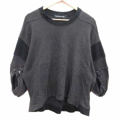 メルシーボークー mercibeaucoup トレーナー スウェット 七分袖 1 S 黒 ブラック /YKのサムネイル