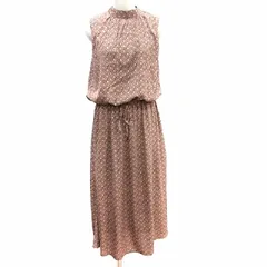 レイカズン Ray cassin ワンピース マキシ ロング ハイネック 総柄 ノースリーブ F 茶 ブラウン /AUのサムネイル