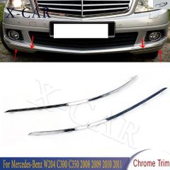 X-CAR 메르세데스 벤츠 W204 C300 C350 2008 - 11 전면 범퍼 로어 트림 몰딩 스트립 2048850821 2048850721