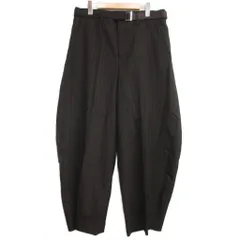 サカイ sacai 極美品 26SS Chalk Stripe Pants チョークストライプパンツ スラックス バルーン 3 ブラウン 26-03959Mのサムネイル