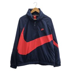 NIKE ビッグスウッシュ ハーフジップ アノラックジャケット XXL 赤紺