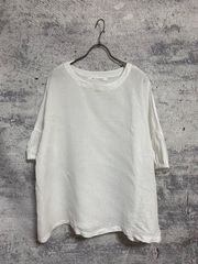 ヤンマ産業 YAMMA プルオーバーブラウス 白 生成綿100% 会津木綿