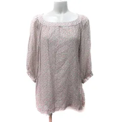 セオリーリュクス theory luxe チュニック シャツ ブラウス シアー 花柄 七分袖 38 M マルチカラー /YIのサムネイル