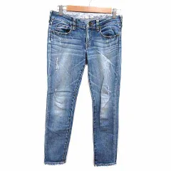 アイシービー iCB デニムパンツ ジーンズ ダメージ加工 25 青 ブルー /YKのサムネイル