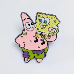 送料無料！ ★ピンズ PINS★ピンバッジ 【 SpongeBob SquarePants（ スポンジボブ ）】パトリック&スポンジボブ  〚アメリカン雑貨 アメトイ〛のサムネイル
