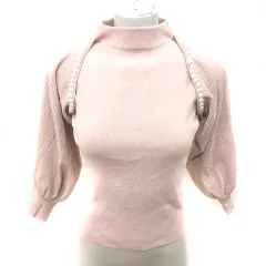 ダズリン dazzlin ニット カットソー 長袖 F ピンクベージュ /RTのサムネイル