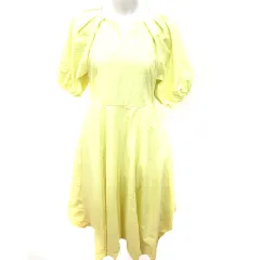 ビス ViS ワンピース Aライン ロング 長袖 M ライム /RTのサムネイル