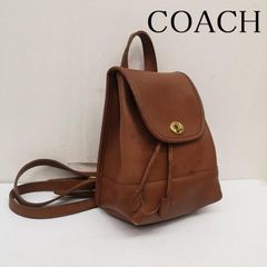 良品✨OLD COACH リュック 黒 グラブタンレザー ターンロック 9960