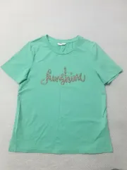 サテン SATIN キュービック ミントグリーン色 半袖 Tシャツ レディース 85サイズのサムネイル