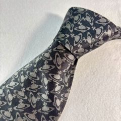 Vivienne Westwood　ヴィヴィアン　ネクタイ オーブ　総柄　銀色 Vivienne Westwood ネクタイ オーブ柄 深緑×金 - メルカリ