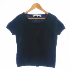 49アベニュー ジュンコシマダ 49AV. junko shimada ニット カットソー 半袖 ラウンドネック コットン 無地 40 カーキ トップス /AZのサムネイル