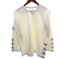 ケティ KETTY カットソー Tシャツ ロンT Uネック オーバーサイズ プリント 刺繍 長袖 M 薄橙色 ペールオレンジ /AUのサムネイル