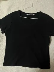 BLACKUP スタンダード Uネック 半袖Tシャツ 2枚まとめ M (ブラック、グレー)のサムネイル