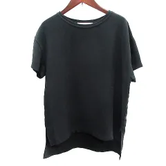 ガリャルダガランテ GALLARDAGALANTE カットソー Tシャツ ラウンドネック オーバーサイズ フロッキープリント 半袖 F 黒 ブラック /AUのサムネイル