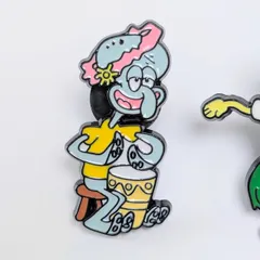 送料無料！ ★ピンズ PINS★ピンバッジ 【 SpongeBob SquarePants（ スポンジボブ ）】イカルド演奏〚アメリカン雑貨 アメトイ〛のサムネイル