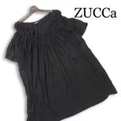 ZUCCa ズッカ 春夏★ ビッグシルエット ドレープ プルオーバー チュニック カットソー 日本製 Sz.M レディース 黒のサムネイル