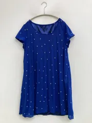 Bianca maria ワンピース M ブルー ドット柄 半袖 ひざ丈 フレア レディースのサムネイル