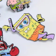 送料無料！ ★ピンズ PINS★ピンバッジ 【 SpongeBob SquarePants（ スポンジボブ ）】シュノーケル 〚アメリカン雑貨 アメトイ〛のサムネイル