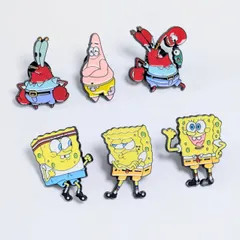 送料無料！ ★ピンズ PINS★ピンバッジ 【 SpongeBob SquarePants（スポンジボブ）】ピンズ 6Pセット / ピンバッジ / PINS〚アメリカン雑貨 アメトイ〛のサムネイル
