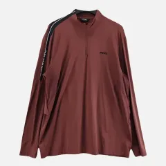ピン ピンク メンズ 長袖 ジップTシャツ 110 N1545のサムネイル