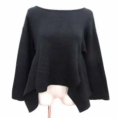 ムルーア MURUA ニット カットソー ボートネック 長袖 F 黒 ブラック /YKのサムネイル