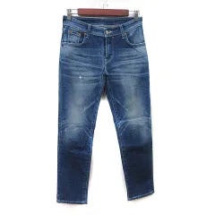 リーバイス Levi's スキニーパンツ デニム ジーンズ ダメージ加工 24 紺 ネイビー /YIのサムネイル