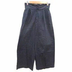 トランテアン ソン ドゥ モード 31 Sons de mode ワイドパンツ 麻混 リネン混 36 S 紺 ネイビー /YKのサムネイル