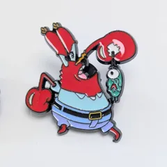 送料無料！ ★ピンズ PINS★ピンバッジ 【 SpongeBob SquarePants（ スポンジボブ ）】カーニ&プランクトン 〚アメリカン雑貨 アメトイ〛のサムネイル