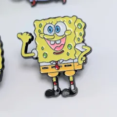 送料無料！ ★ピンズ PINS★ピンバッジ 【 SpongeBob SquarePants（ スポンジボブ ）】スポンジボブ笑顔 〚アメリカン雑貨 アメトイ〛のサムネイル