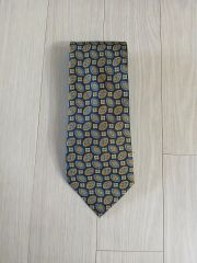 新品 BLANFORD シルク100% 総柄ネクタイ メンズ ベージュ グリーン 新品 BLANFORD シルク100% 総柄ネクタイ メンズ ベージュ グリーン