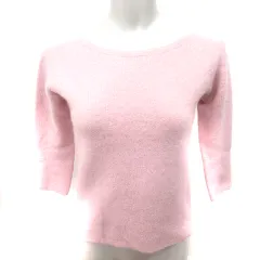 アンタイトル UNTITLED ニット カットソー Uネック 長袖 カシミヤ 0 ピンク /RTのサムネイル
