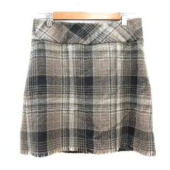 エディーバウアー EDDIE BAUER フレアスカート ミニ チェック 4P L 茶 ブラウン /MNのサムネイル