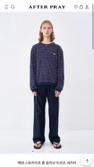 M AFTER PRAY Eden ストライプ ロングスリーブ ネイビーのサムネイル