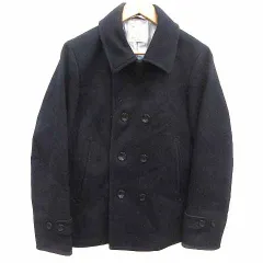 B&Y ユナイテッドアローズ BEAUTY&YOUTH ビューティー&ユース ピーコート Pコート 総裏地 ウール L 紺 ネイビー /YKのサムネイル