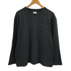 トラサルディ TRUSSARDI Tシャツ カットソー プルオーバー ラウンドネック 厚手 起毛 ロゴ 刺繍 長袖 L グレーのサムネイル